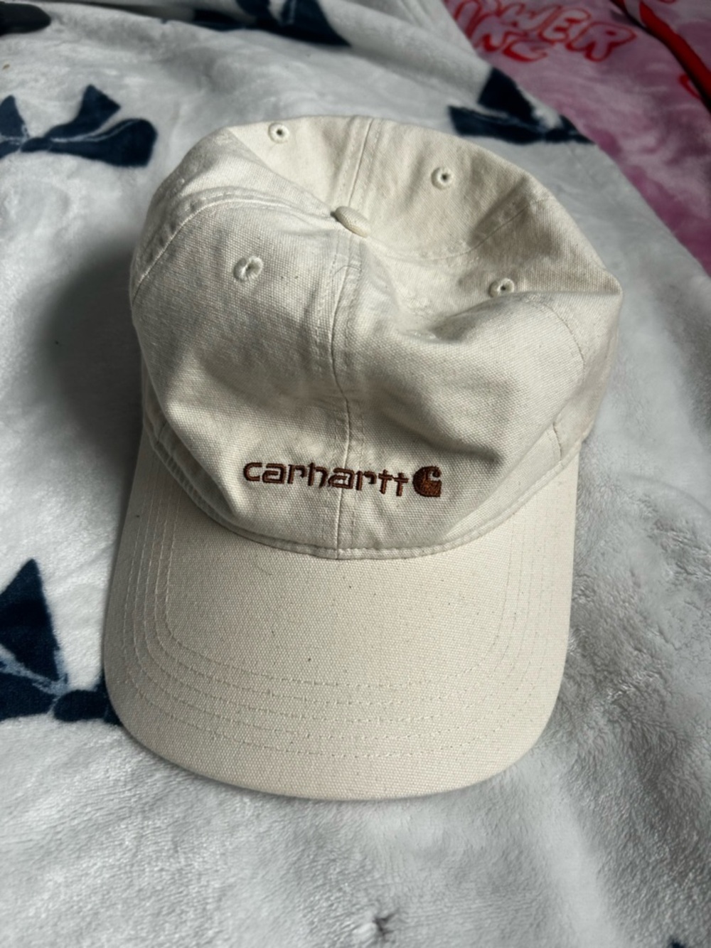 Carhartt Cream and Black Interior Logo Cap